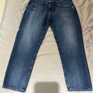 AG Adriano Goldschmied Women's Blue Boyfriend Jeans